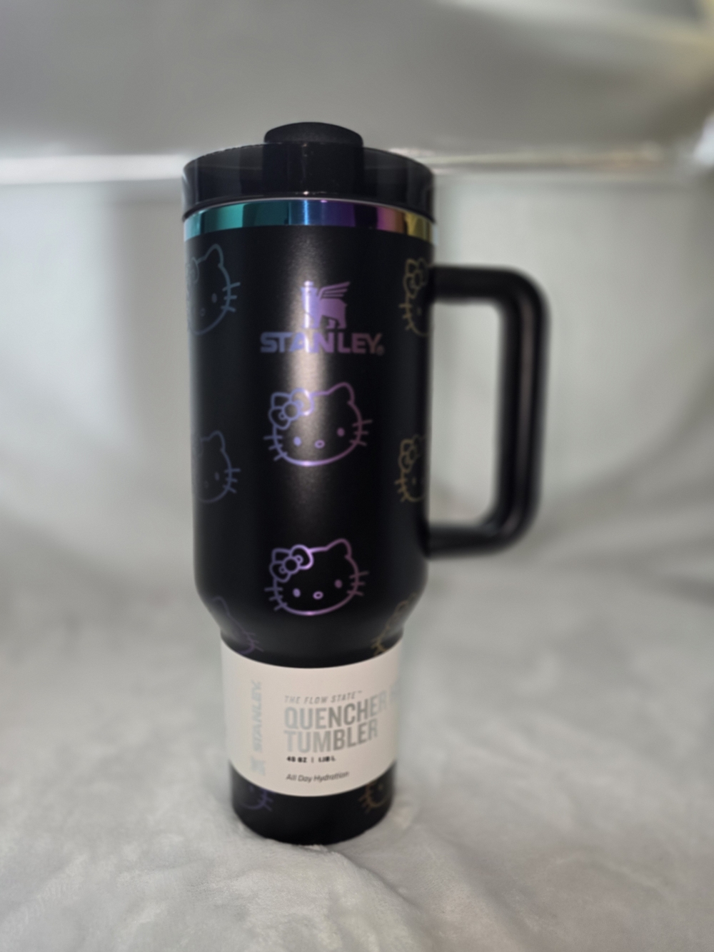 Stanley Hello Kitty Black Iridescent Quencher Tumbler with Handle